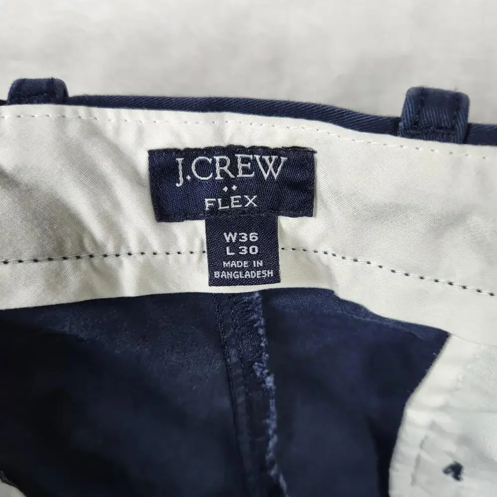J.Crew Flex Skinny Chino Pants W36 L30 Navy Blue Stretch Casual Workwear‎